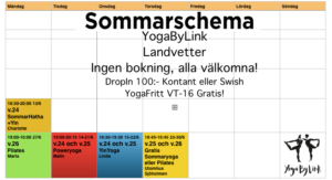 Sommarschema - Yoga Drop-in
